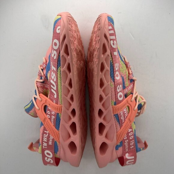 Just SoSo Womens Pink Tie Dye Mesh Lace Up Low Top Size 9.5 Running Shoes - Picture 7 of 10